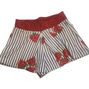 Vintage Cinderella Stop the Press Girls Shorts, size 7, Strawberry Print